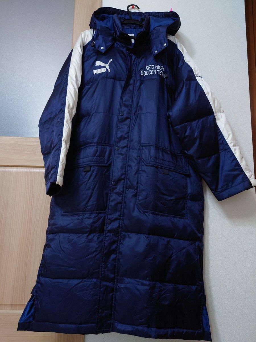慶應義塾高校サッカー部 PUMA ベンチコート ロング ダウン プーマ xo
