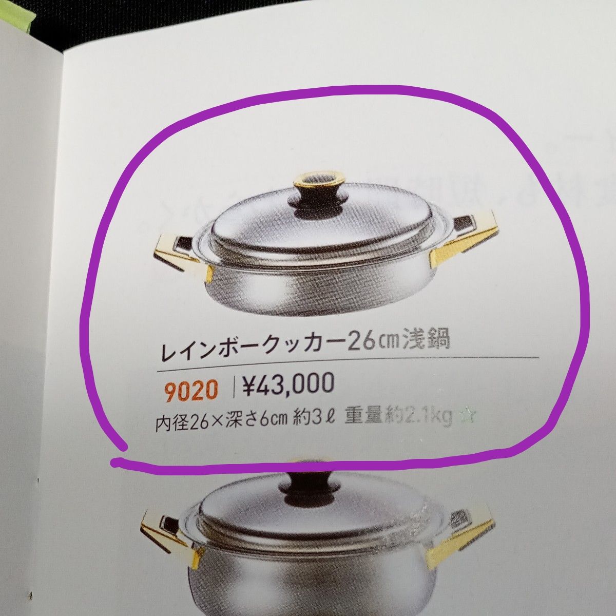 タッパーウェア レインボークッカー26cm 浅鍋 レシピ本つき未使用