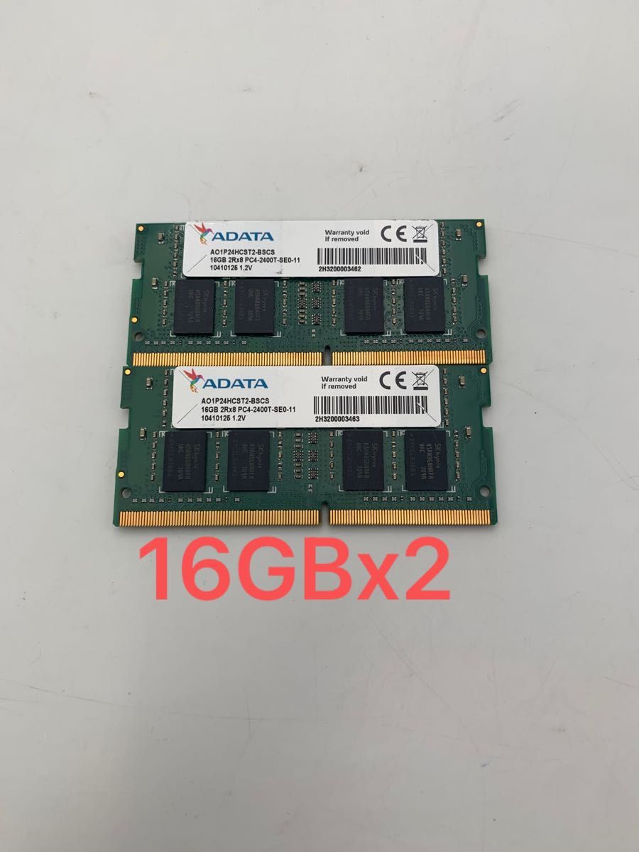 ADATA 2RX8 PC4-2400T-SE0-11 16GB×2｜Yahoo!フリマ（旧PayPayフリマ）