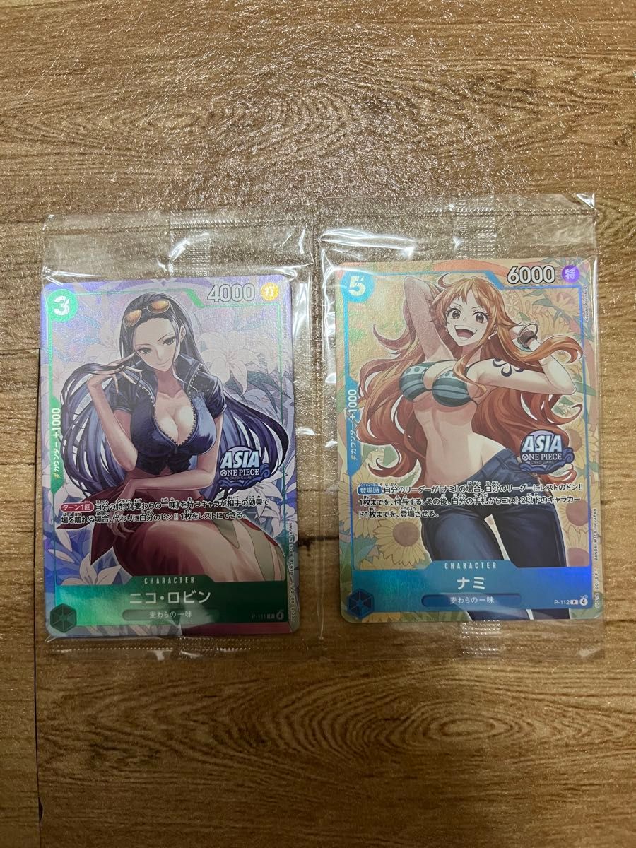 未開封】アジア限定 ナミ＆ロビン P-111・P-112 Mini tin Pack set Vol