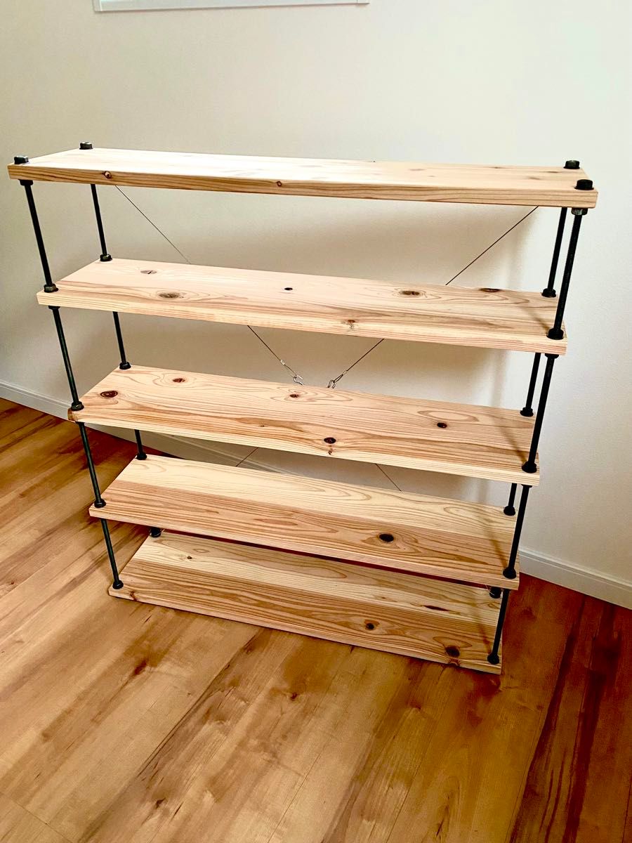 横幅80cm ボルトラック ワイヤークロス 男前インテリア 西海岸 ラック