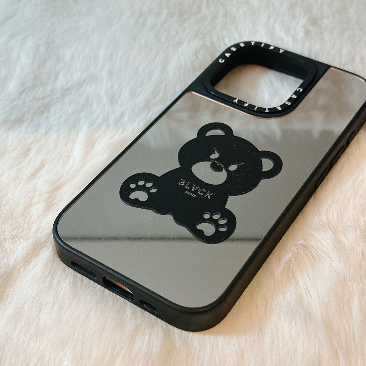 BLVCK Paris iPhone15pro ブラック くま ミラー ケースティファイ