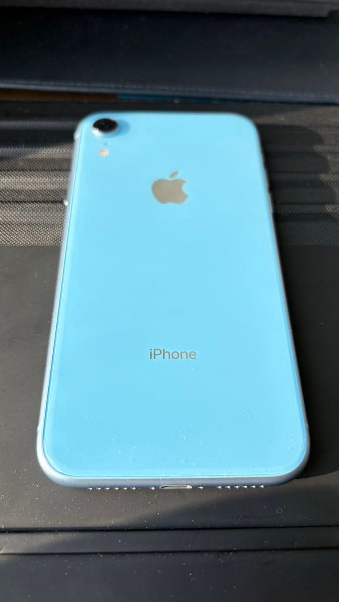 超美品 Apple iPhoneXR ブルー SIMフリーバッテリー89% (出品時点