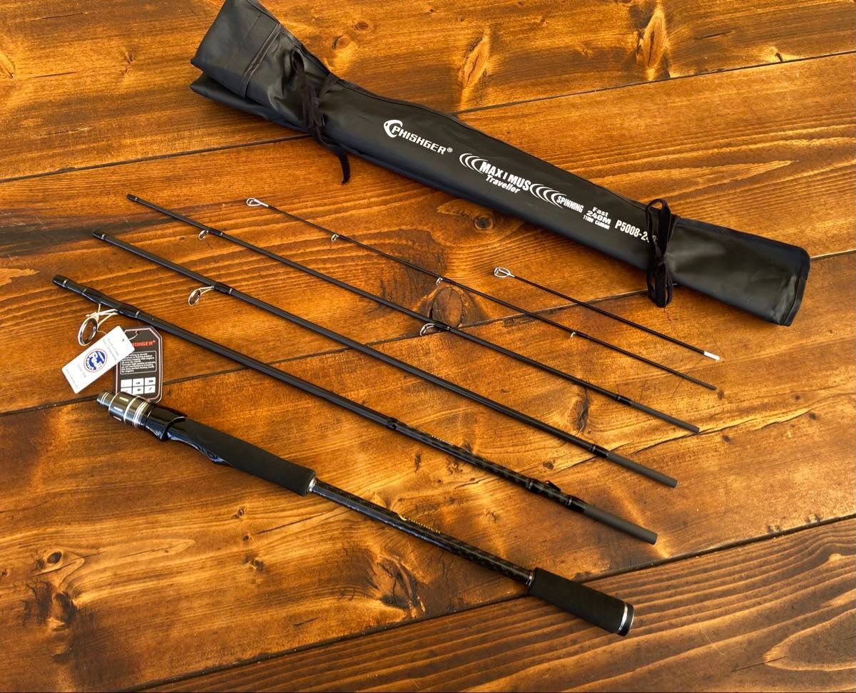 超軽量 カーボンロッド エギングロッド パックロッド 8ft スピニング