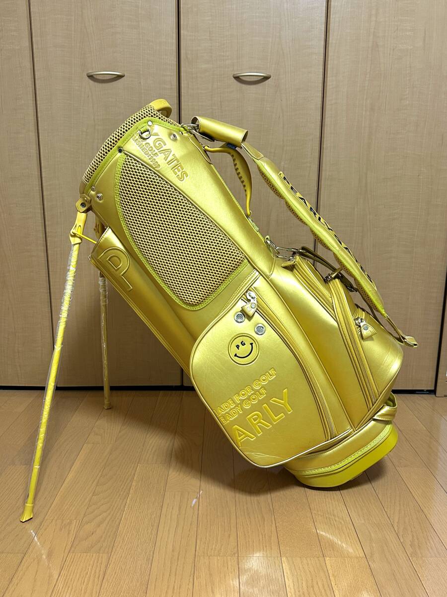 希少】パーリーゲイツGOLDスタンド式キャディバッグ ヘッドカバー