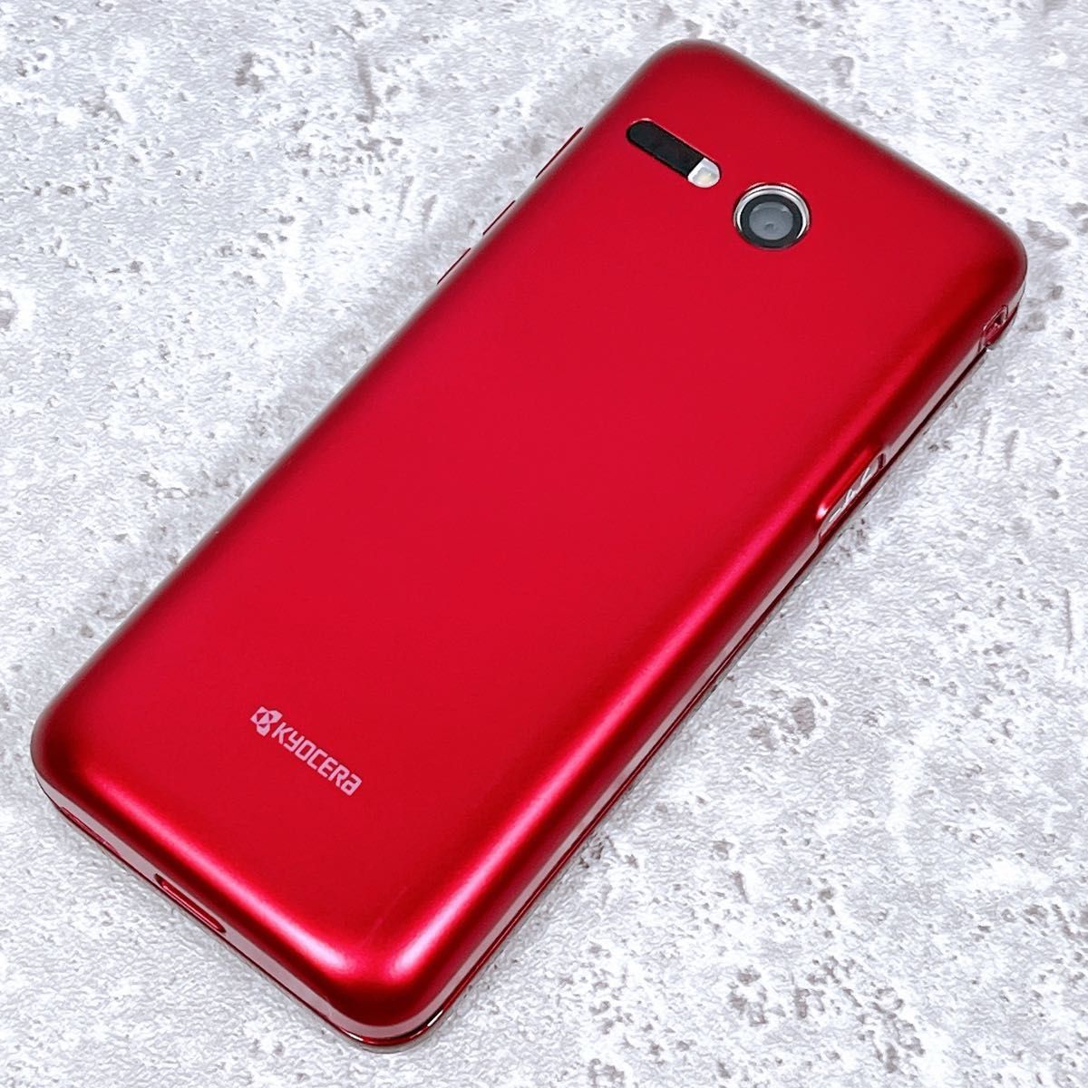 美品 かんたんケータイ au KYF41 ワインレッド 携帯電話 ガラケー