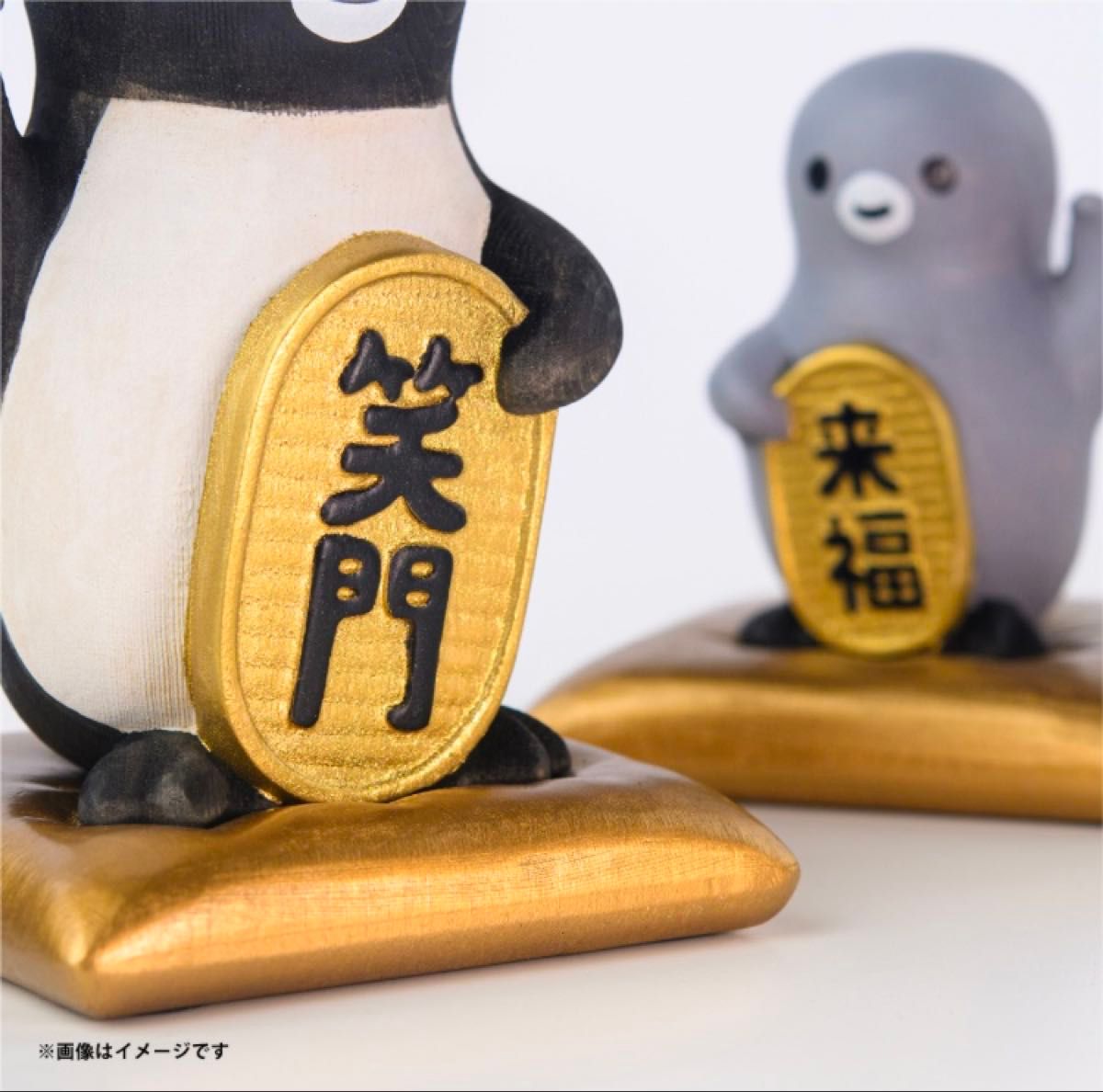 Suicaのペンギン 木彫りの門松 & 招きSuicaのペンギン（笑門来福