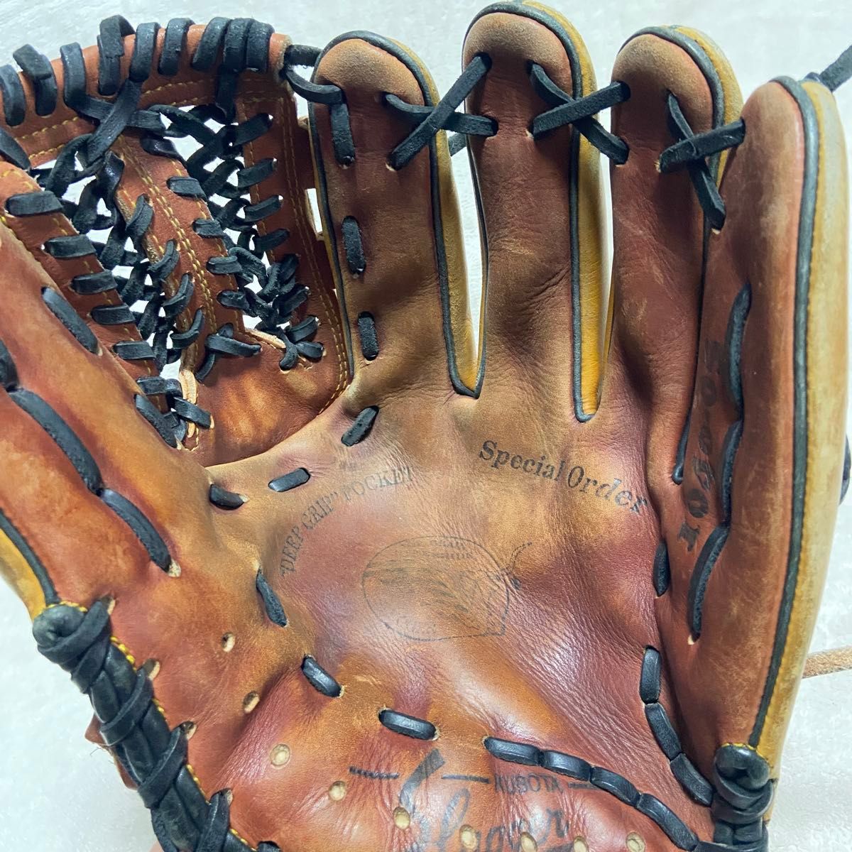 希少 久保田スラッガー 1040 プロ支給品 実使用 硬式 グローブ 内野手