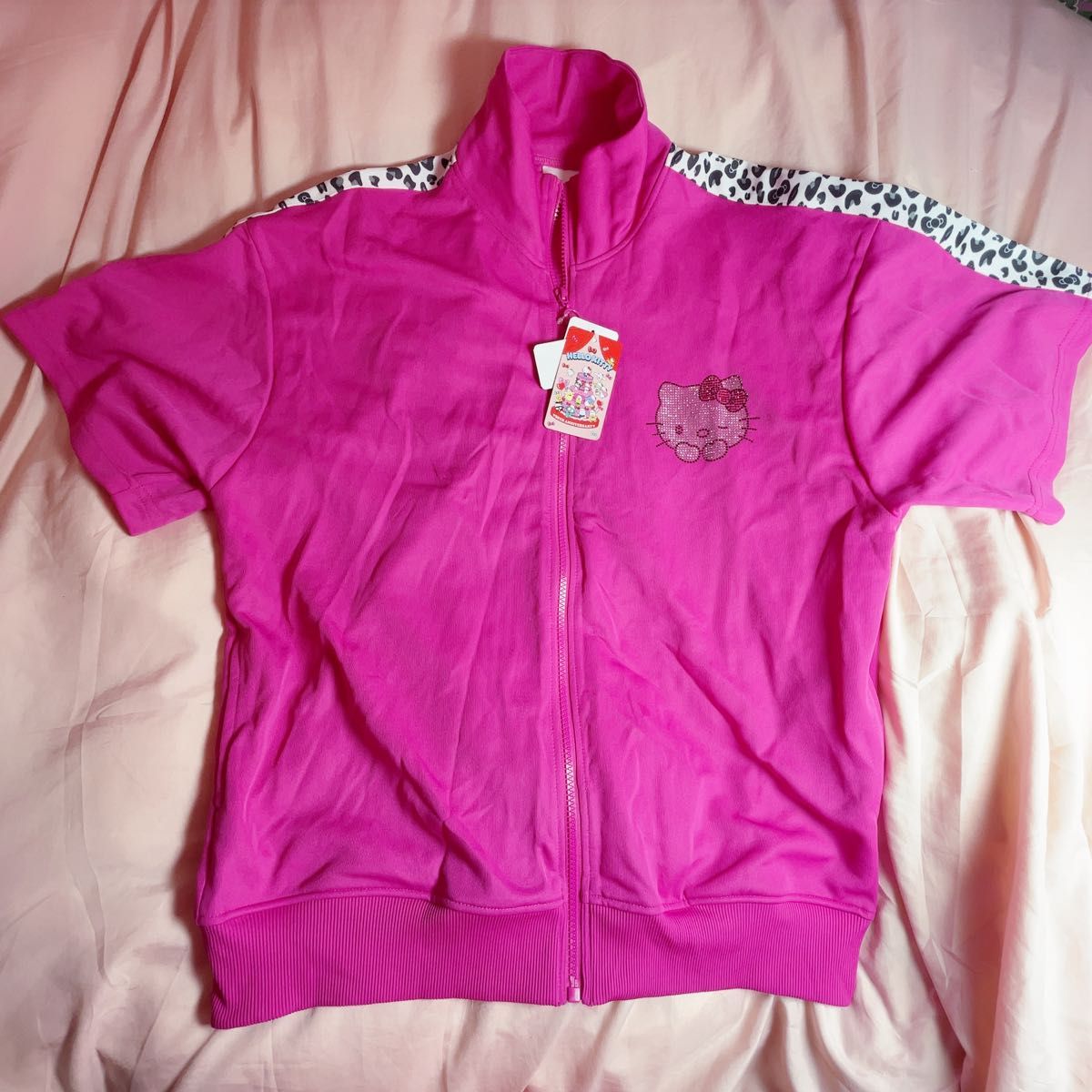 新品 ハローキティ ドンキ限定 半袖 ジャージ上下セット ピンク ヒョウ