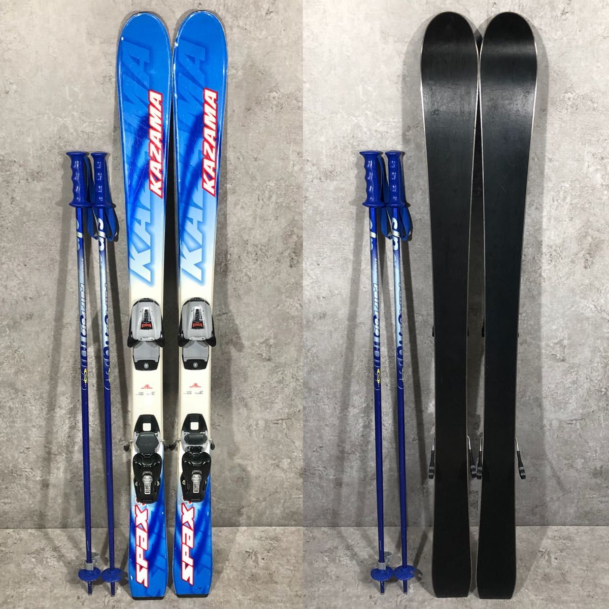 人気 KAZAMA カザマ SPAX 120 ジュニア スキー 4点 セット 即乗り