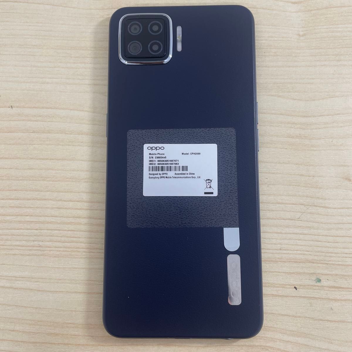 美品 OPPO A73 SIMフリー スマートフォン Android ネイビーブルー