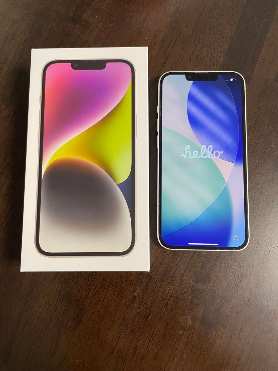 iPhone14 本体 箱付き iPhone SIMフリー 白 スターライト｜Yahoo