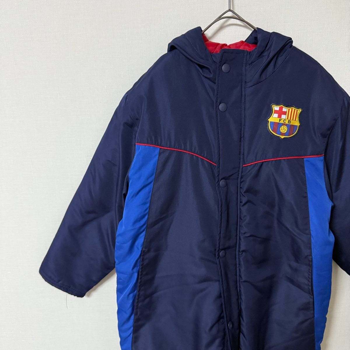 FCバルセロナ ジュニア ベンチコート 紺 130 防寒 バルセロナ