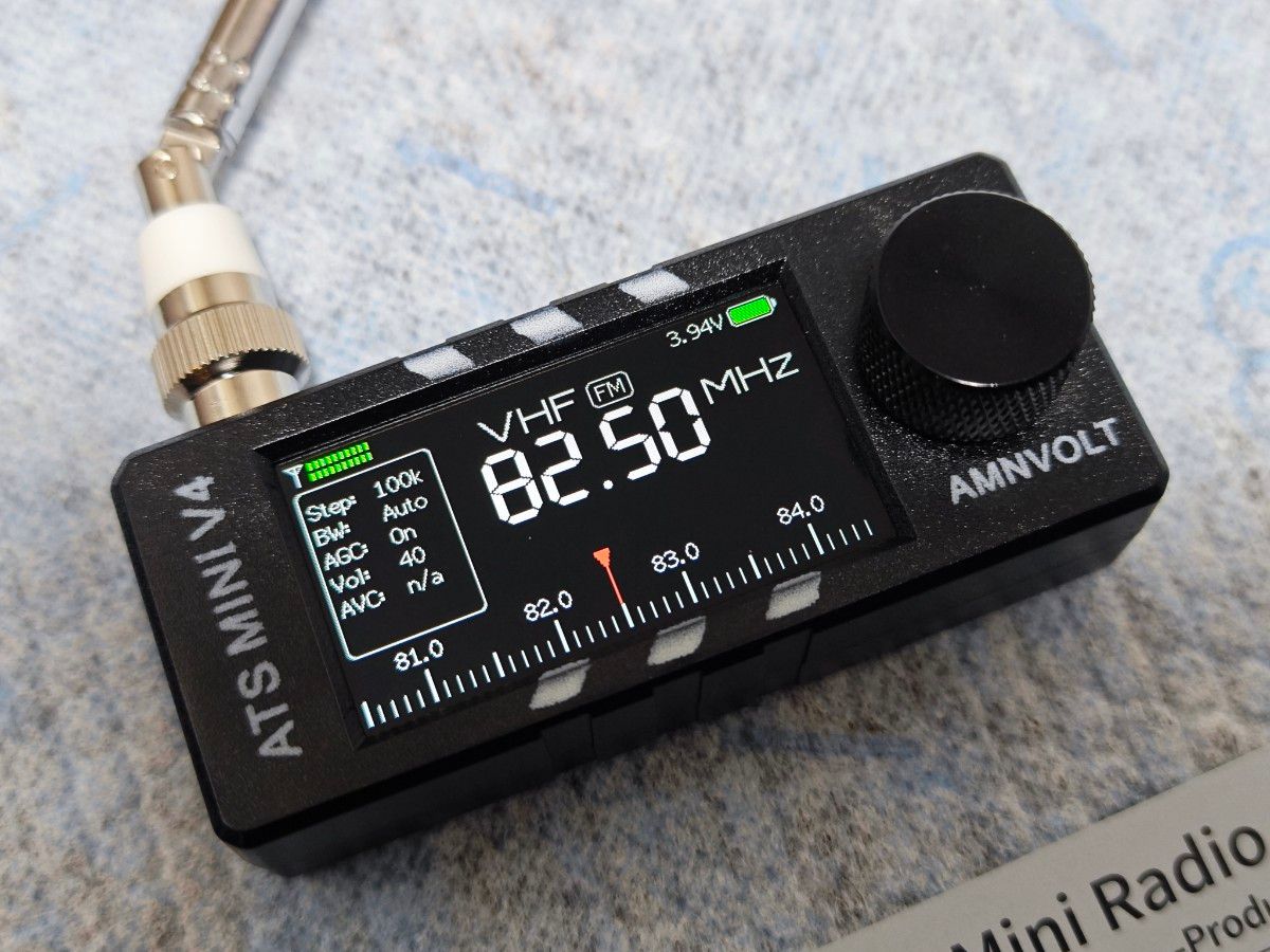 ほぼ未使用】AMNVOLT ATS mini SI4732 radio V4 ポケットミニラジオ