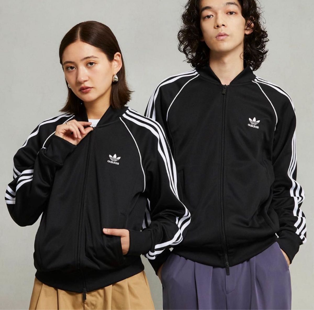 美品】adidas originals トラックジャケット ブラック 3本線｜Yahoo