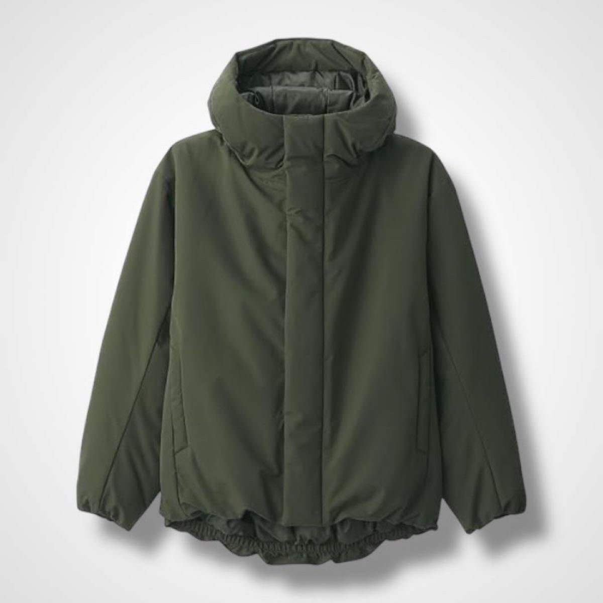 無印良品 洗える中わたフードジャケット カーキ XL 345107-396 ダウン