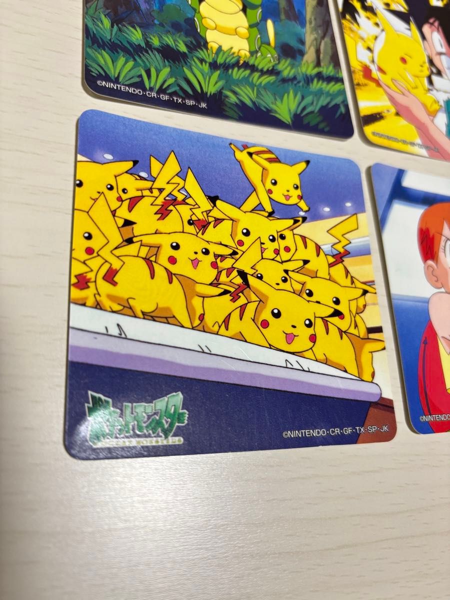 ポケモン 明治 アイスシール 5点セット キャタピー ピカチュウ レトロ