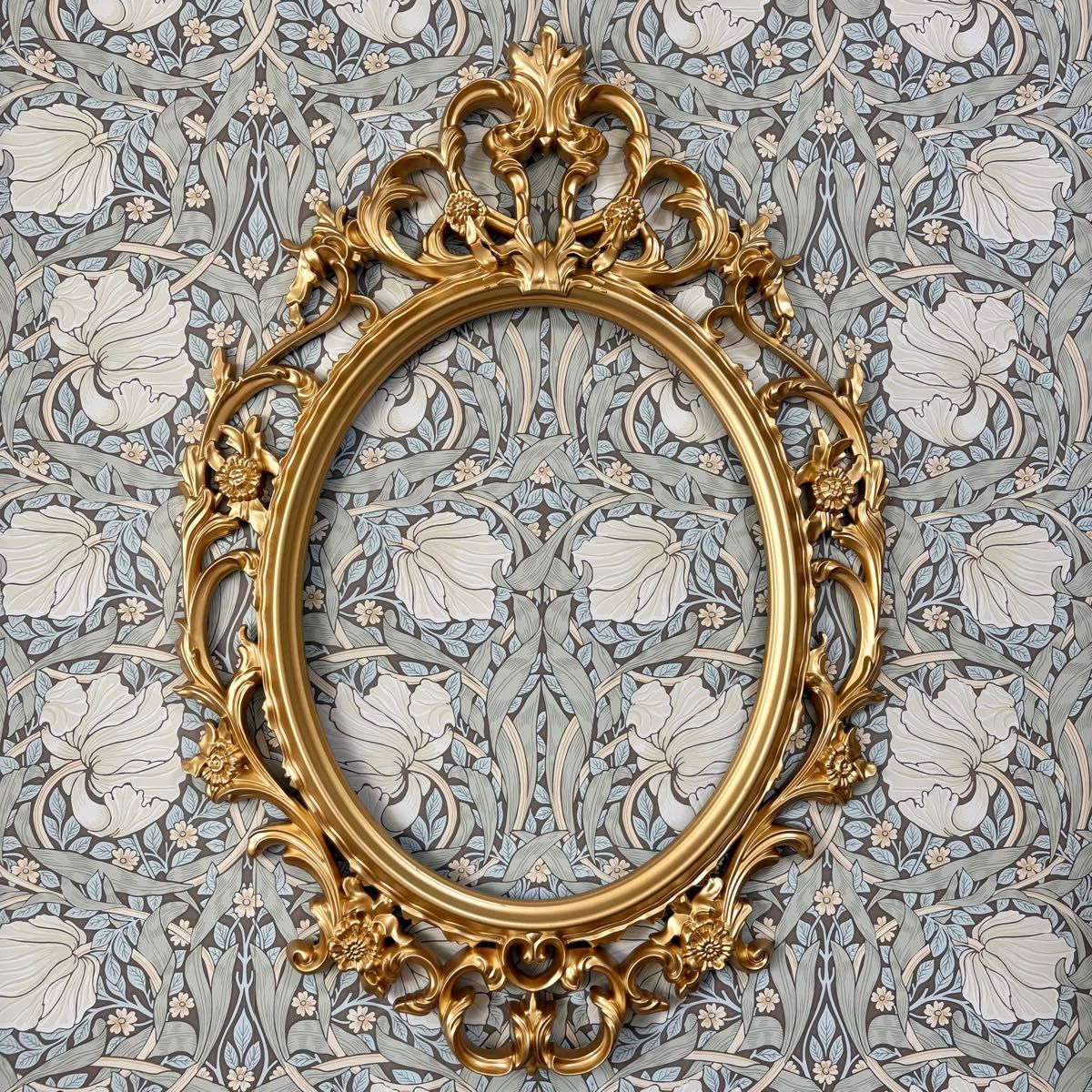 額縁 ゴールド ロココ調 フレーム インテリアIKEA UNG DRIL ミラー