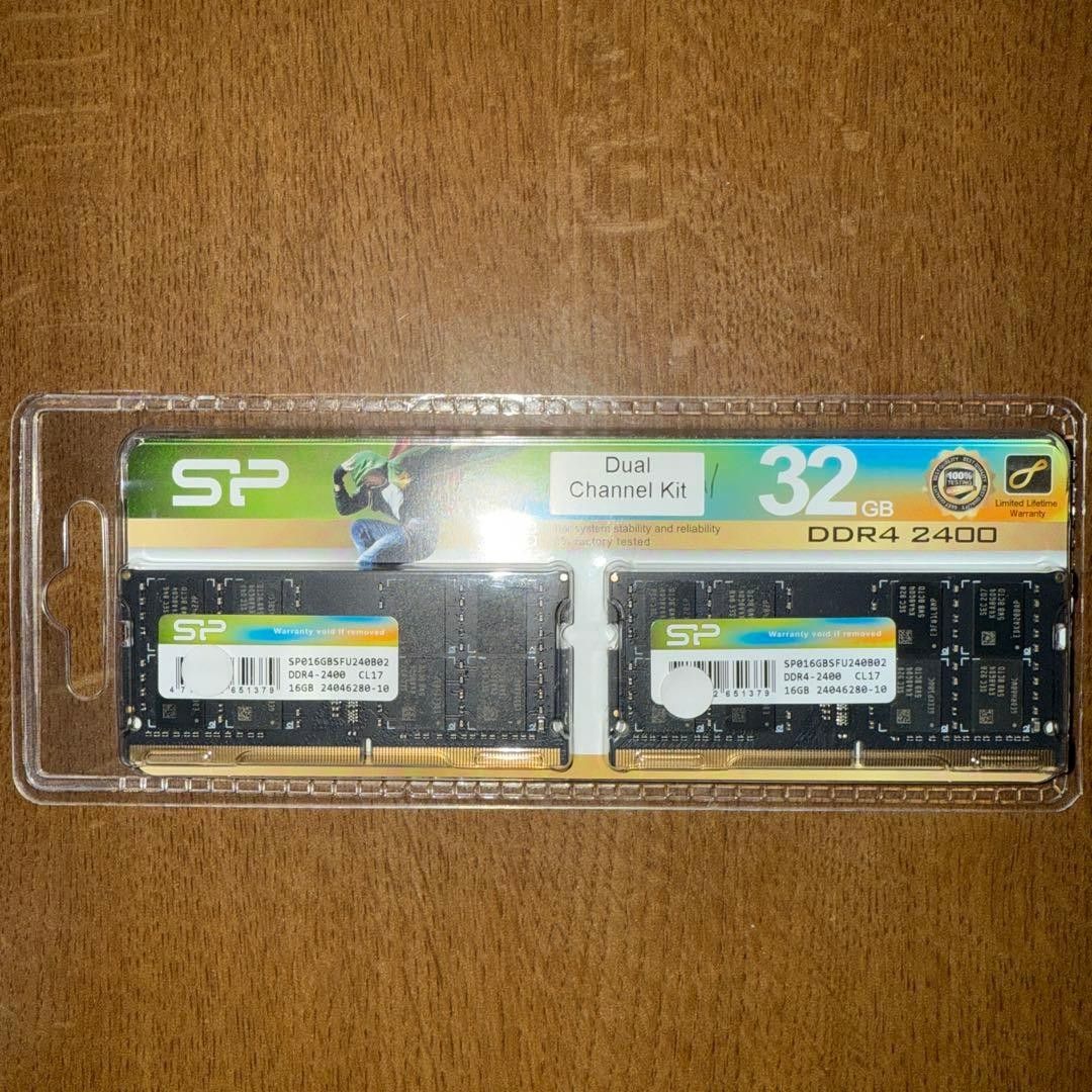 未開封品】SP シリコンパワー DDR4-2400 16GB×2 32GB｜Yahoo!フリマ