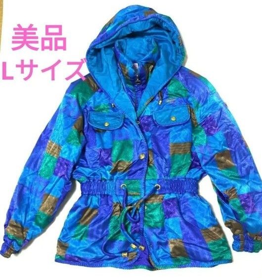 美品 Lサイズ スキーウェア カラフル フード付きellesse エレッセ