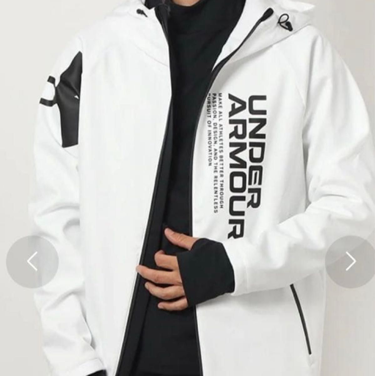 UNDER ARMOUR メンズ ウィンドブレーカー 裏起毛 ホワイト SM アンダー