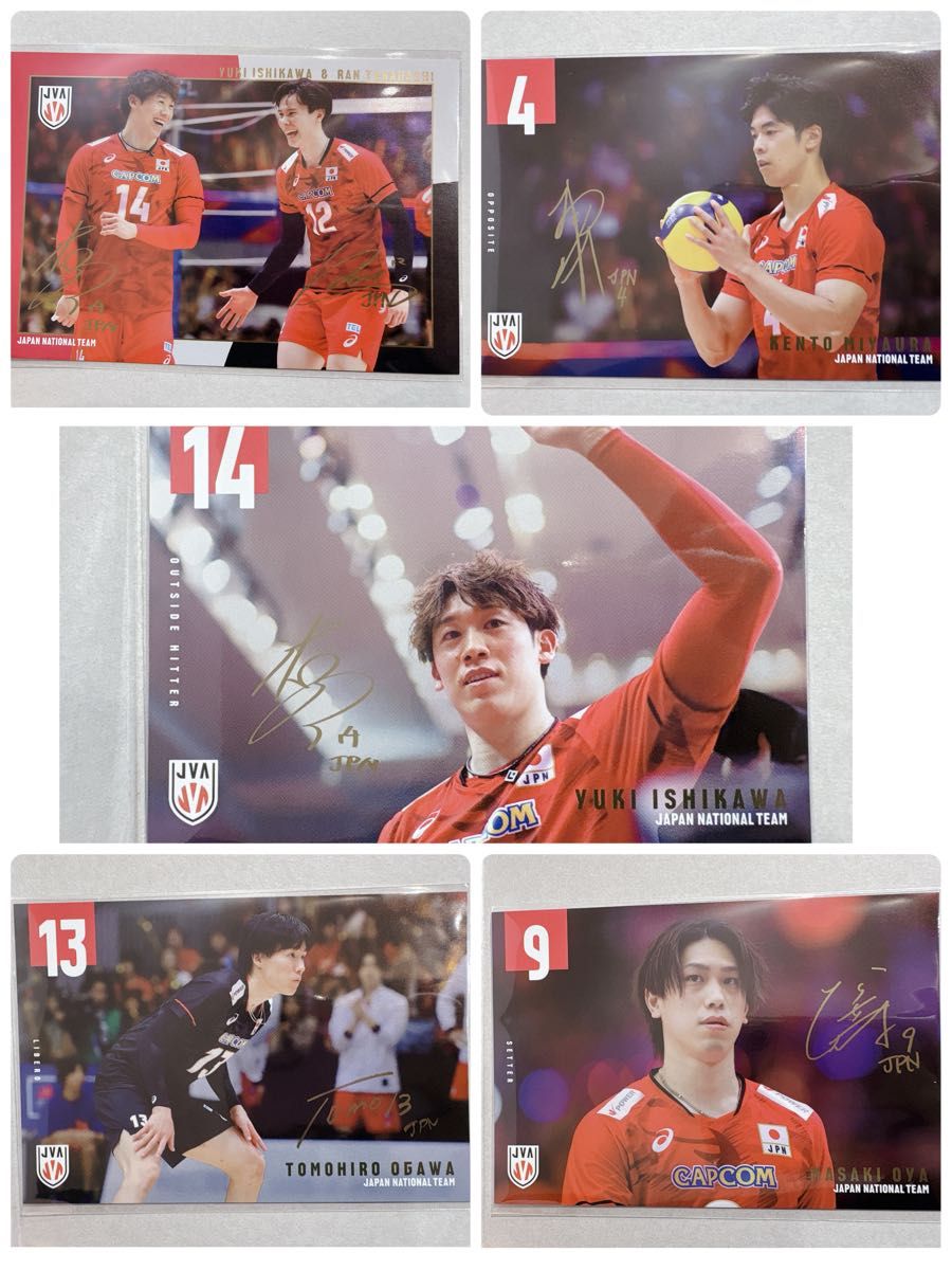 バレーボール男子日本代表 ポストカードコレクション 5枚セット｜Yahoo