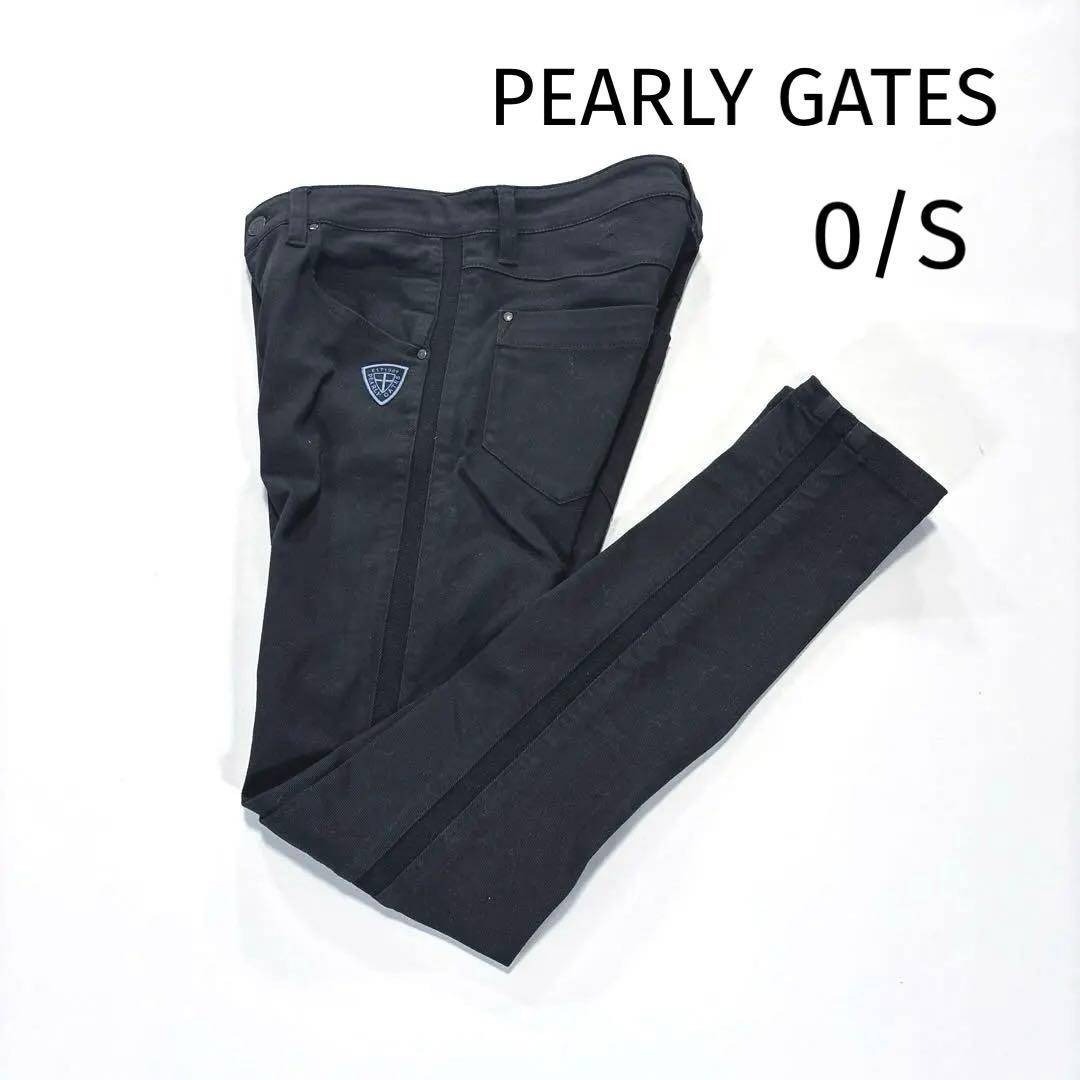 パーリーゲイツ 0/S ロングパンツ ブラック サイドラインゴム 通年