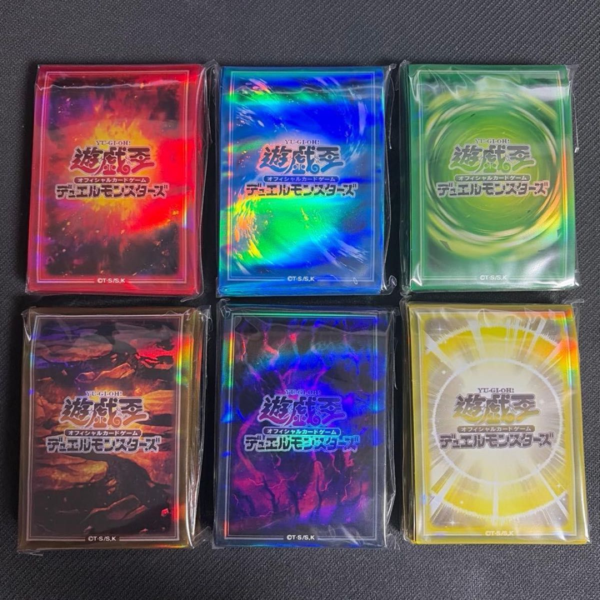 遊戯王 デュエリストカードプロテクター 六属性セット ロゴ 炎 水 風