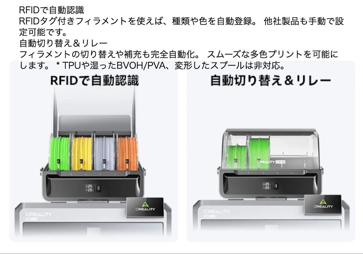 未開封 CFS-Creality Filament System 3Dプリンター用 クリアリティー