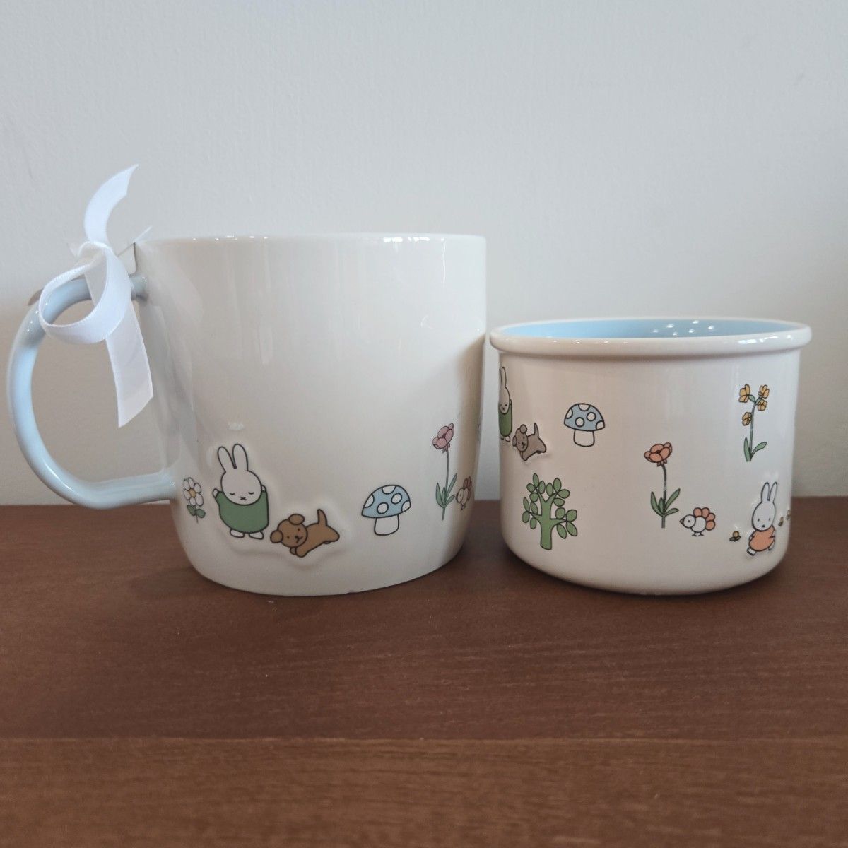 2点セット激レア 海外限定 ミッフィー マグカップ ボウル 小鉢 ブルー
