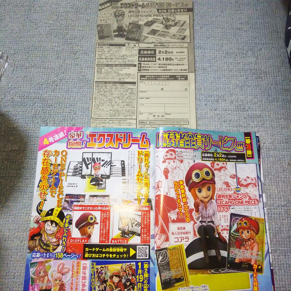 週刊少年ジャンプ エクストリーム応募者全員サービス第3弾 応募シート