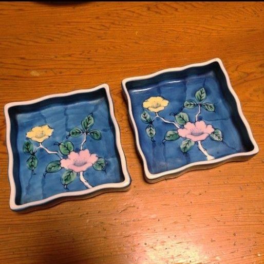 深川製磁 藍染桜 角皿 有田焼 昭栄窯 角皿 松峰窯なずな 花形皿 セット
