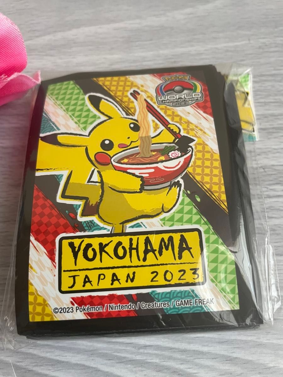 ポケモンカード WCS 2023 横浜 ピカチュウ デッキシールド ラーメン