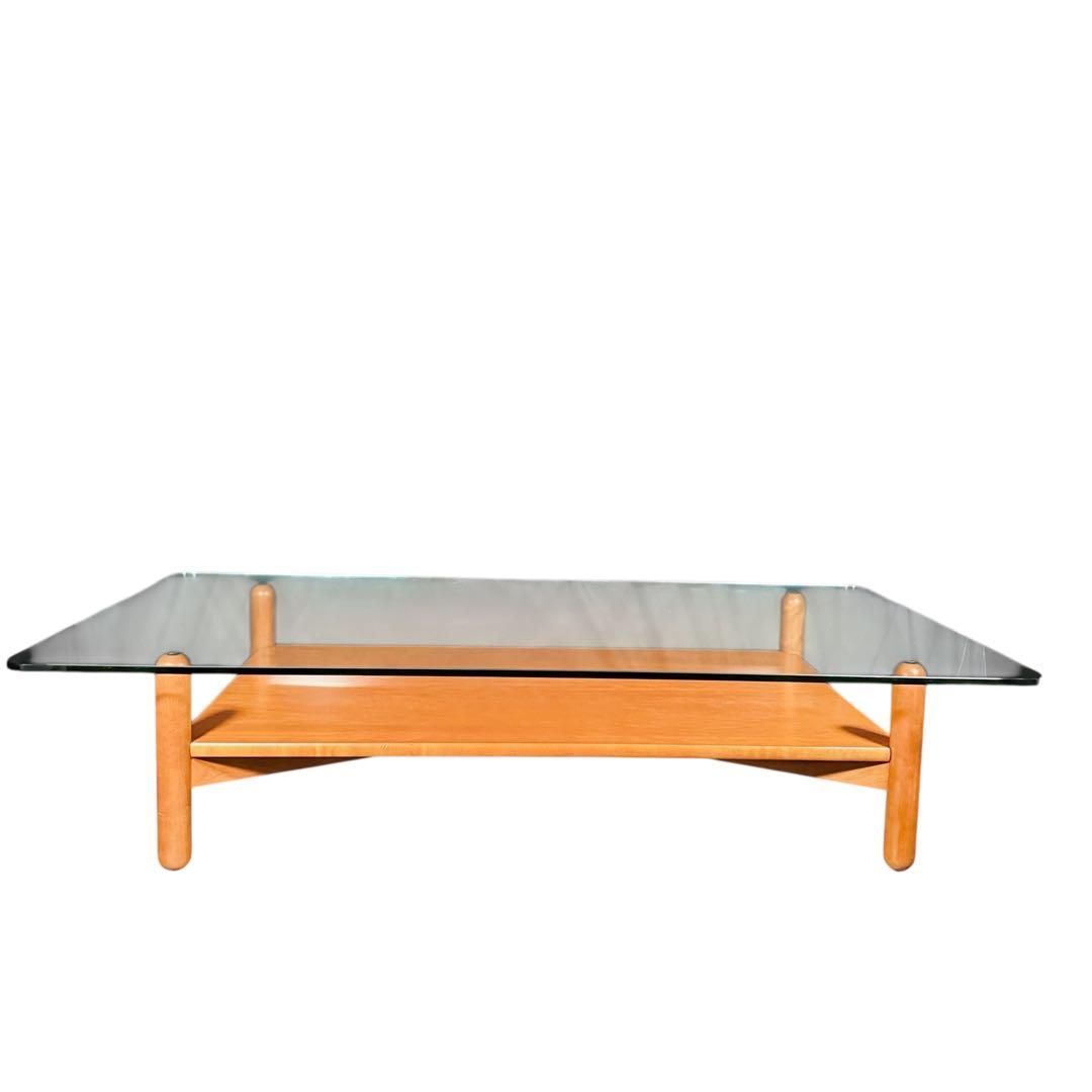 HR844 【希少廃盤】arflex GATTO ガット ガラスセンターテーブル ロー