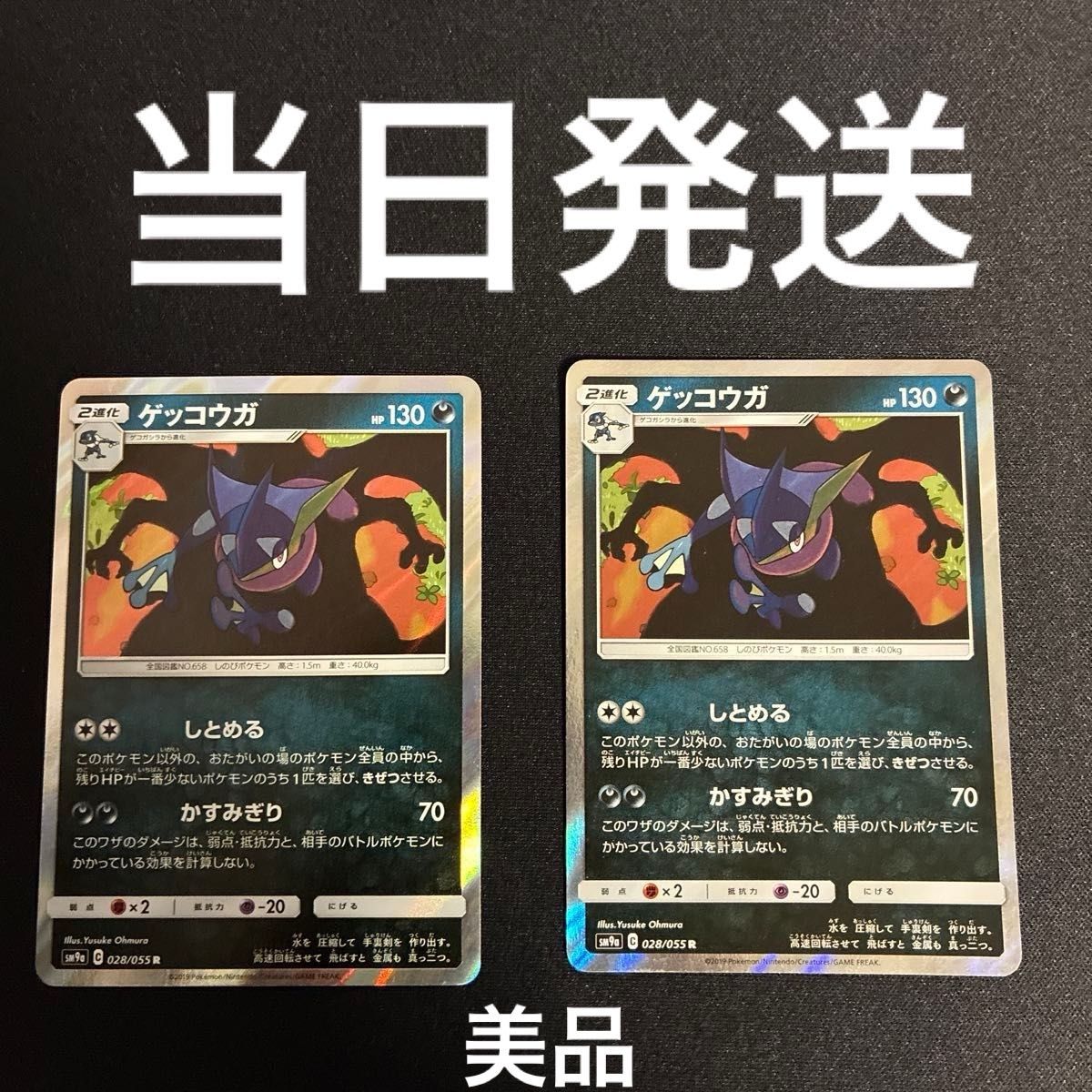 ポケカ ゲッコウガ しとめる R 2枚 028/055 sm9a ナイトユニゾン