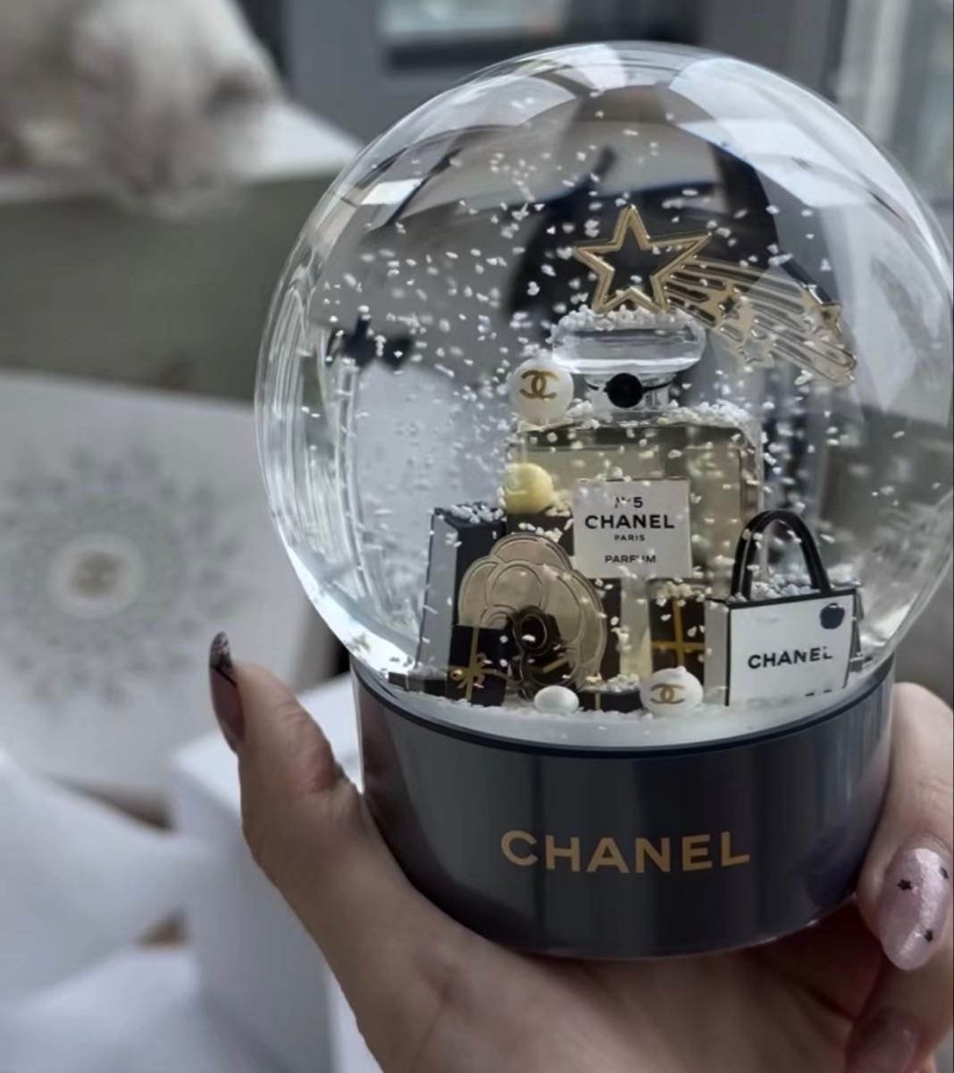 新品 CHANEL ホリデー限定 スノードーム ノベルティ シャネル VIP 置物