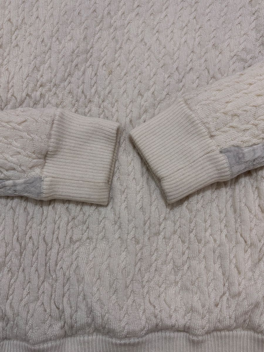 美品】ZOY ゾーイ ゴルフウェア 長袖ニット 羊毛100％ サイズ40 白