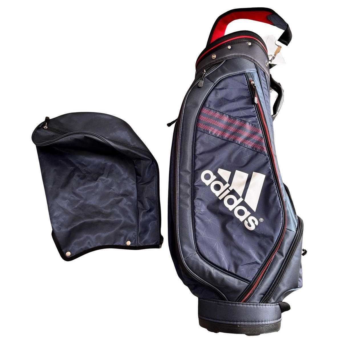 未使用】adidas ゴルフ キャディバッグ CORE 9型 ネイビー 47インチ