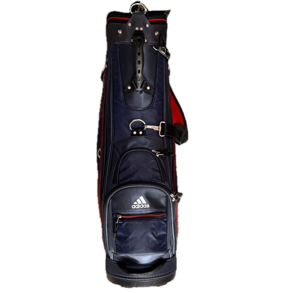 未使用】adidas ゴルフ キャディバッグ CORE 9型 ネイビー 47インチ