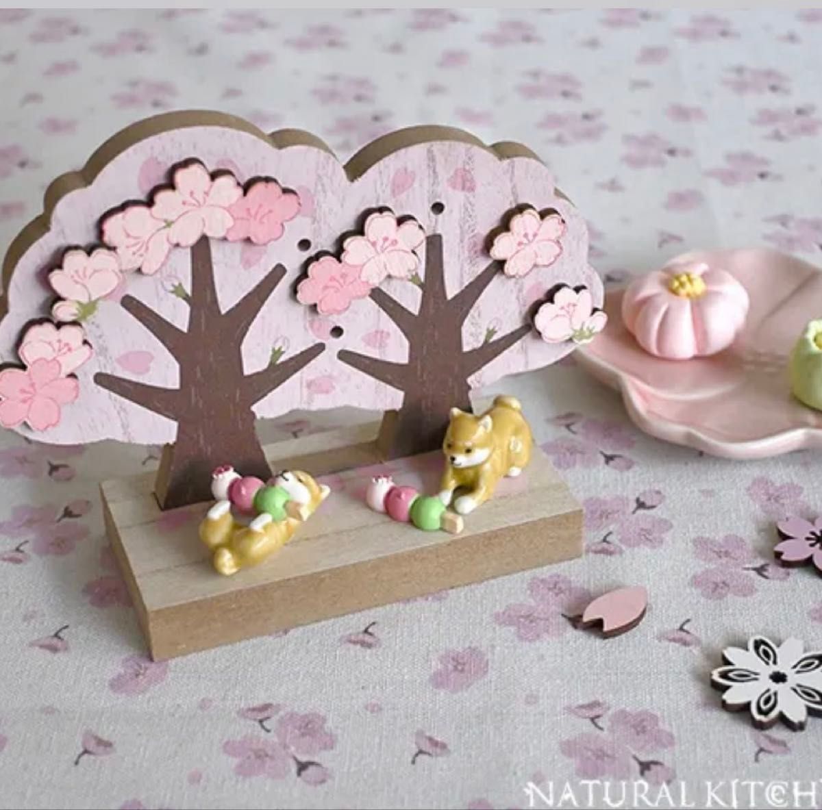 ナチュラルキッチン ひな祭り ひな飾り ひな人形 うさぎ ぼんぼり 木製