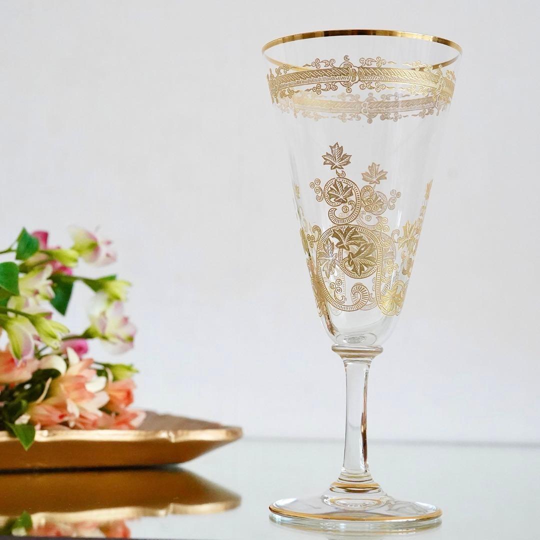 美品 極希少 オールドバカラBaccaratラファイエット 24金彩 シャンパン