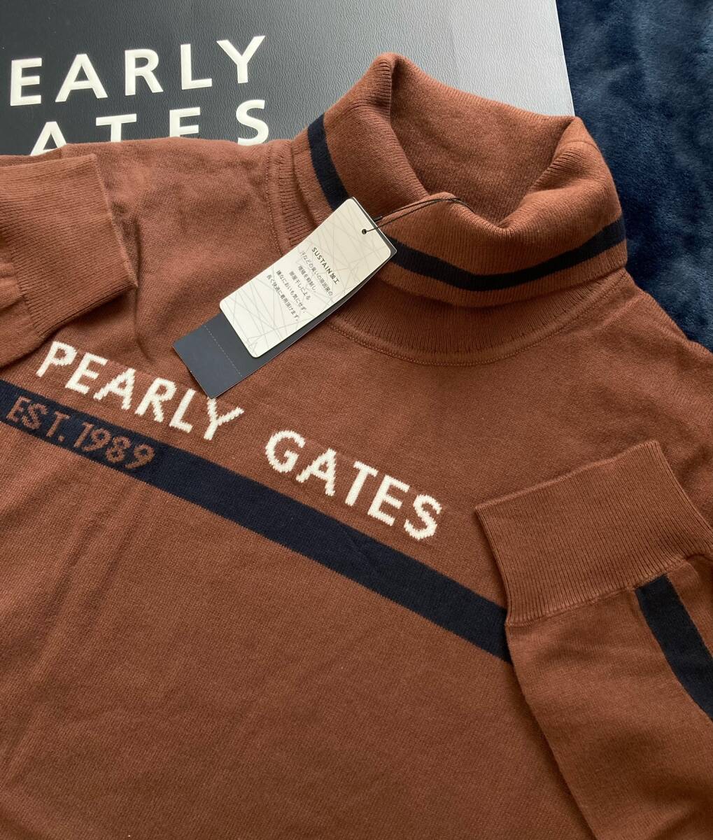 新品 パーリーゲイツ ソフトタッチハイネックニット プルオーバー(5