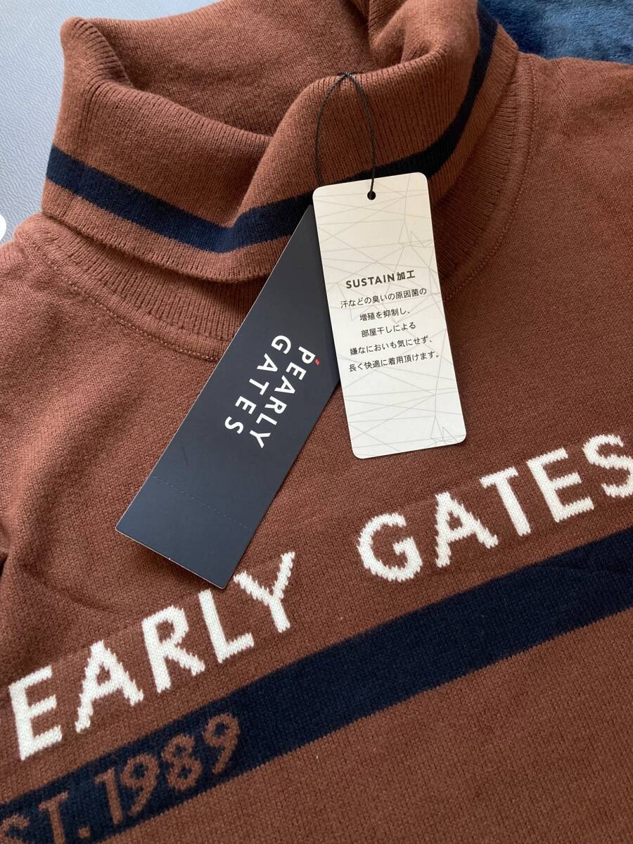 新品 パーリーゲイツ ソフトタッチハイネックニット プルオーバー(5