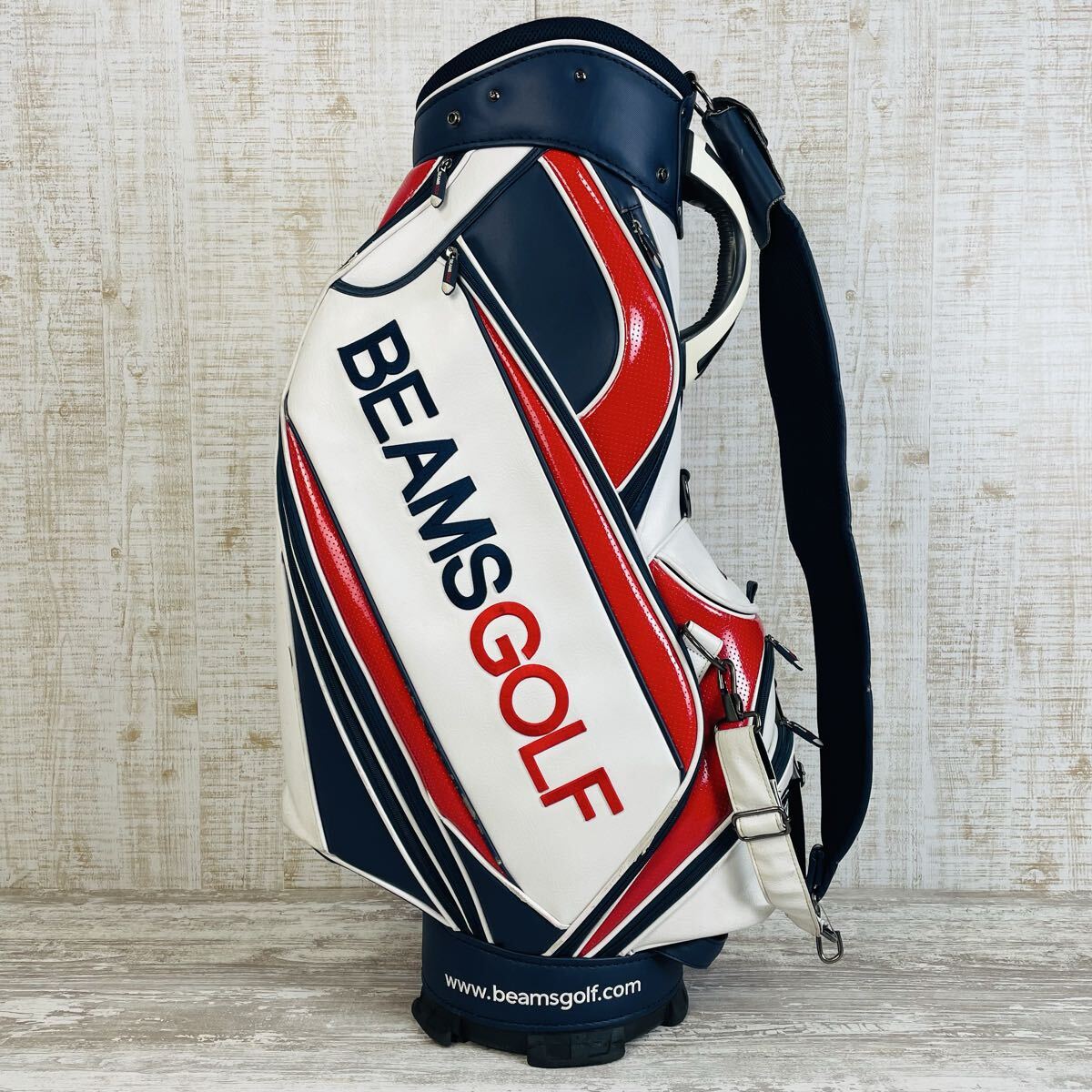 BEAMS GOLF ビームスゴルフ ツアータイプ キャディバッグ トリコロール