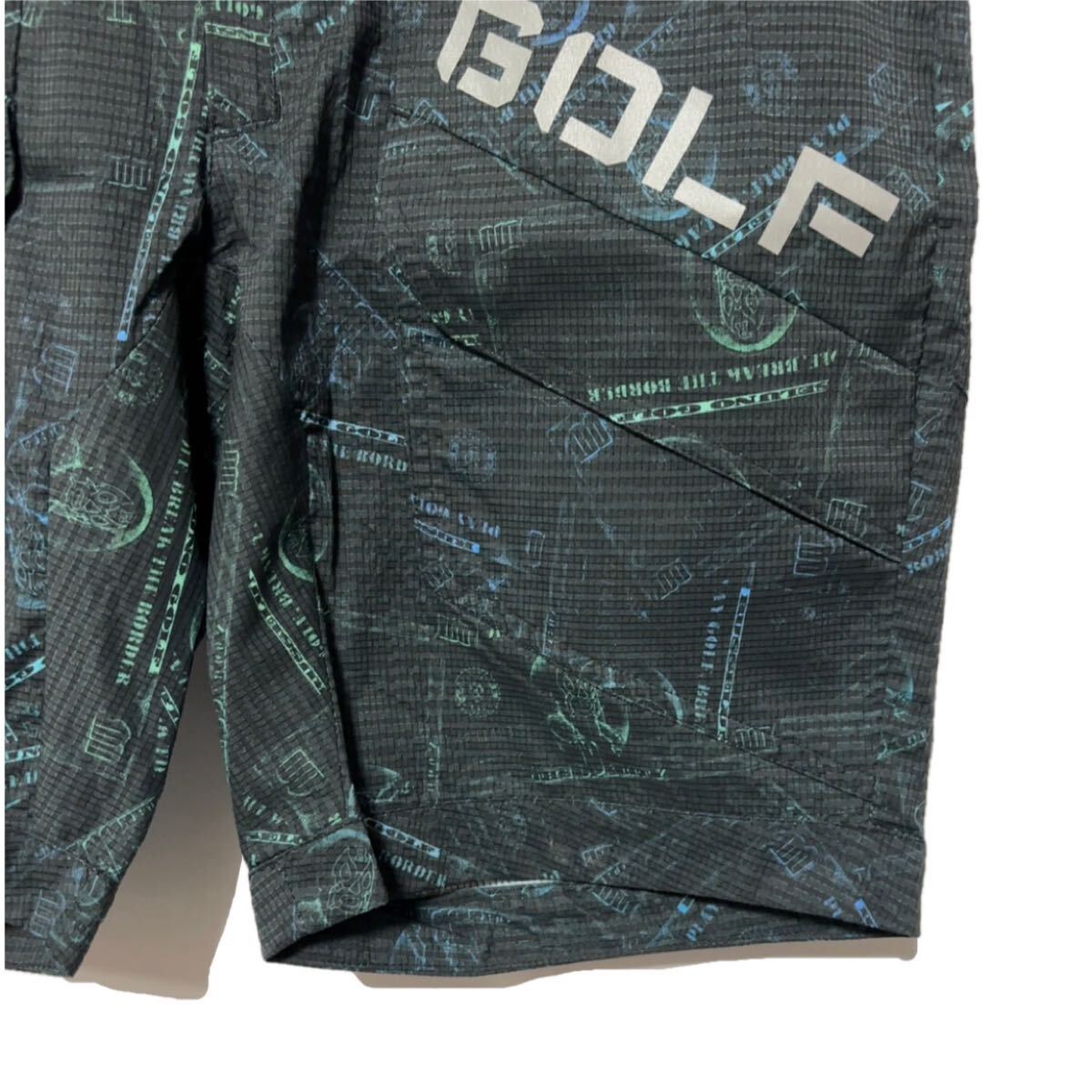 新品 ラッセルノ ゴルフ ドラー パターン ショーツ ブラック 2XL 7