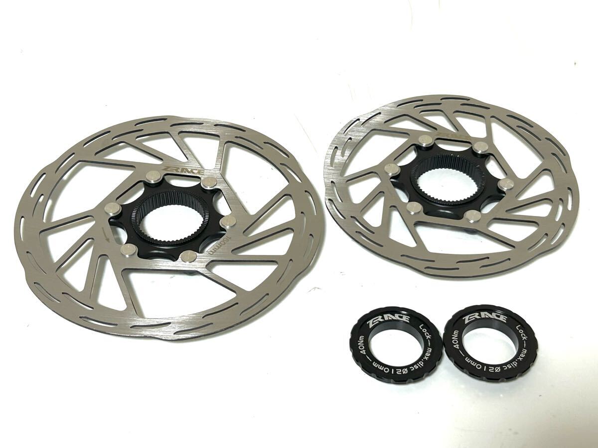 ZRACE センターロックディスクローター 160mm+140mm 新品2枚セット
