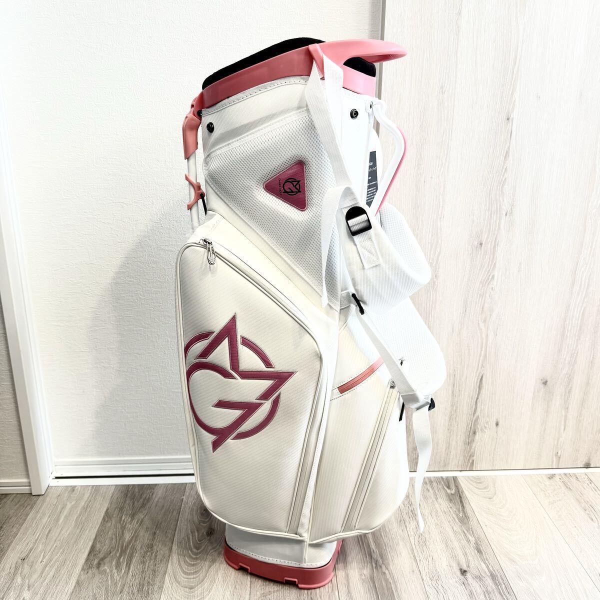 新品未使用 OMNIX GOLF スタンド式キャディバッグ 8 5型 WH/PK