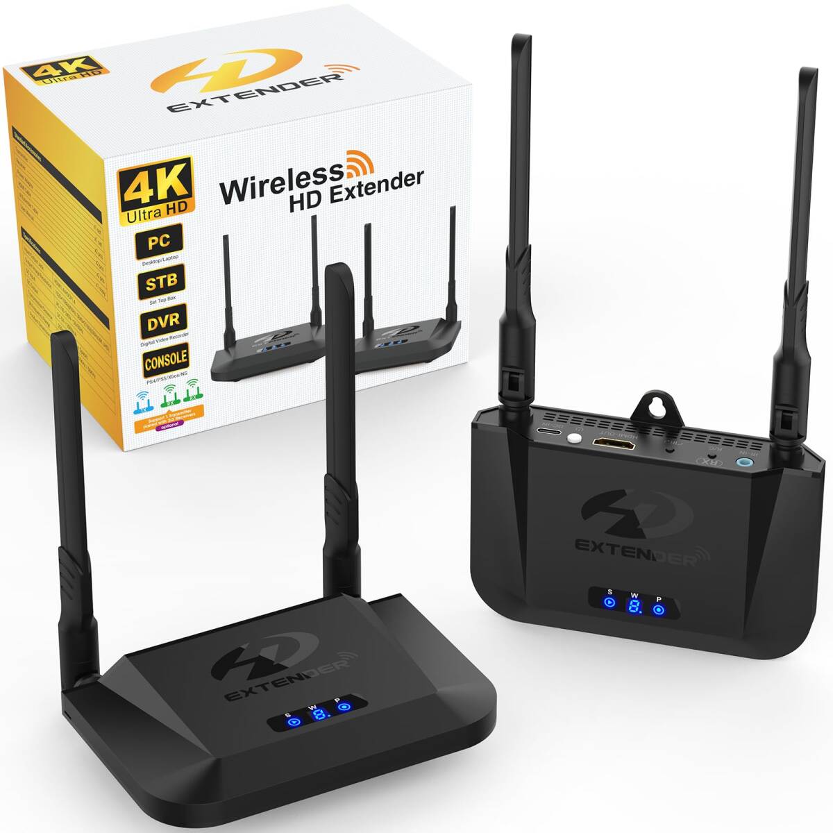 ワイヤレスHDMI 無線送受信機 プライバシー暗号化対応 4K/30Hz解像度