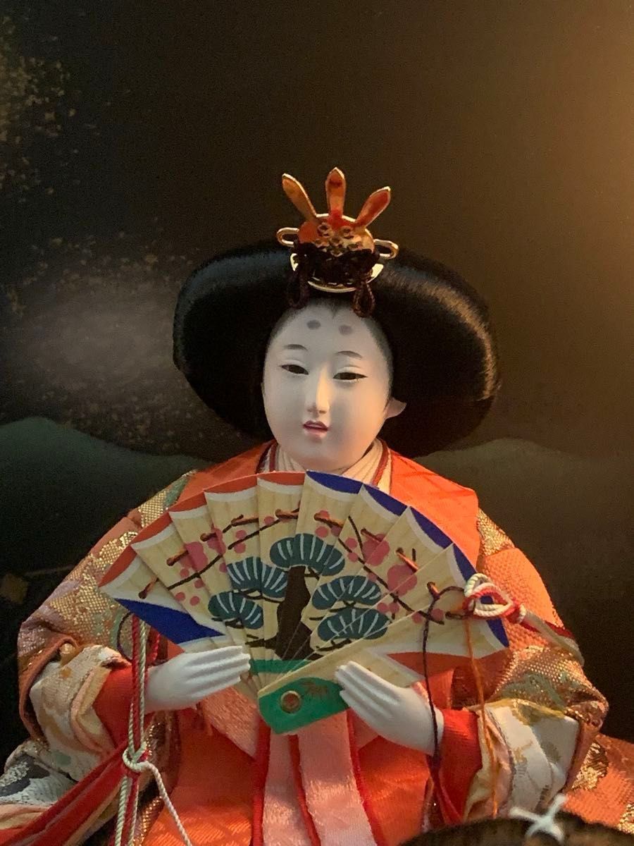 オルゴール付き雛人形 ガラスケース入り サイズ約66 5×50 5×39 5cm