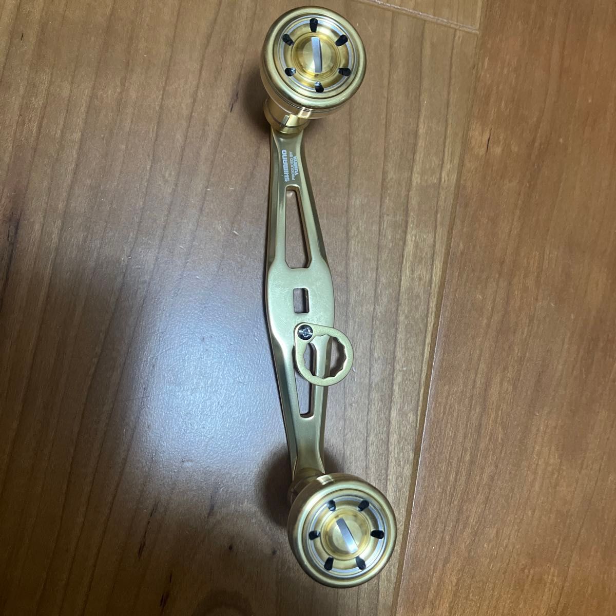 シマノ 夢屋 ダブルハンドルアルミノブ 55mm ゴールド SHIMANO 検